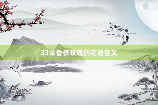 33朵香槟玫瑰的花语含义